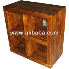 Cubo de diseño sheesham rack de madera